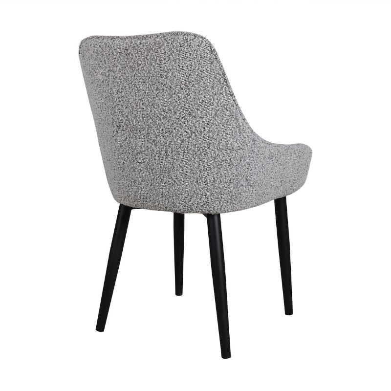 Auden Dining Chair Set Of 2 Pebble Pepper Boucle Back Angle View