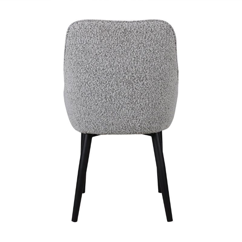 Auden Dining Chair Set Of 2 Pebble Pepper Boucle Back View