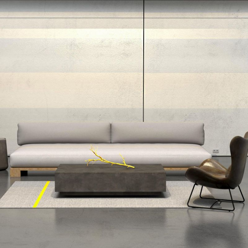 Bloc L6 Concrete Coffee Table in Lounge Room