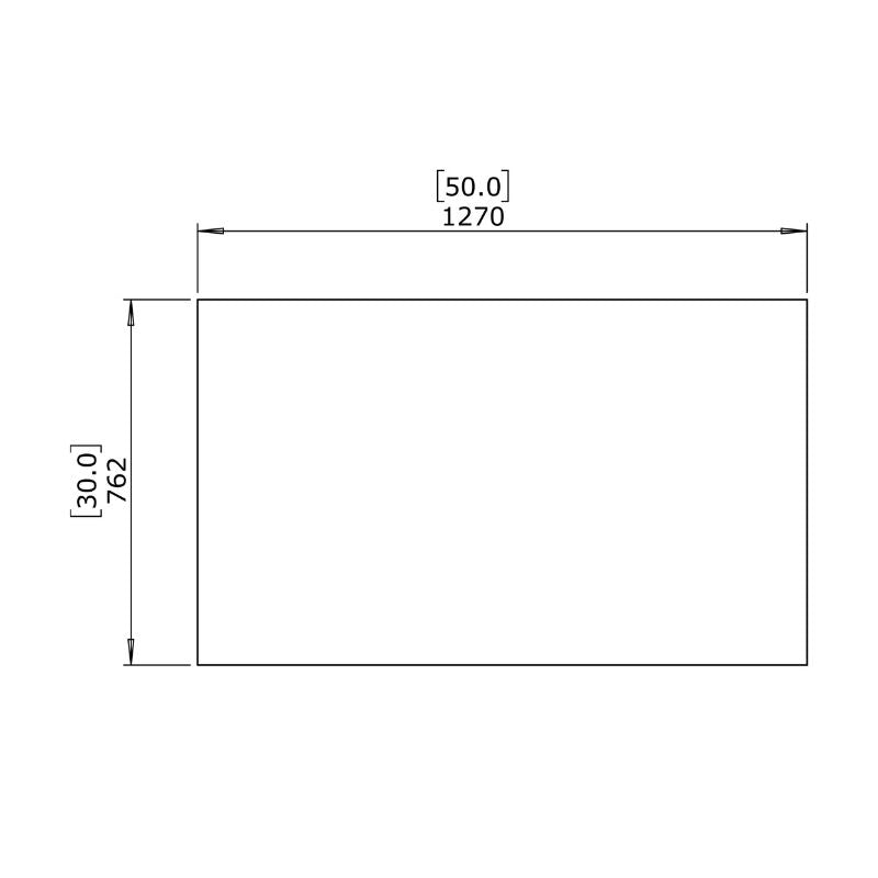 Bloc L6 Concrete Coffee Table Top View Drawing