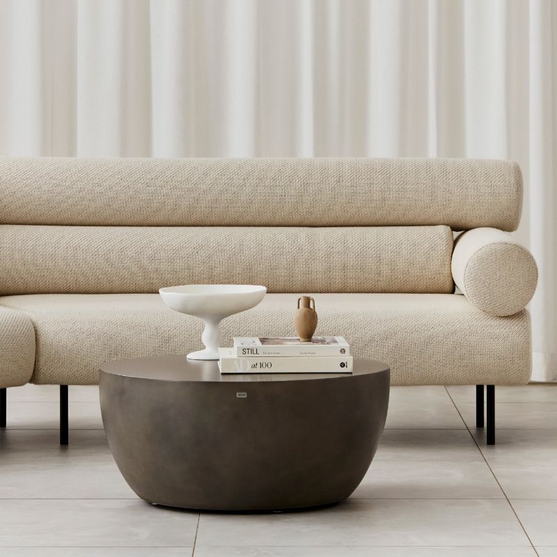 Circ L2 Concrete Coffee Table With Sofa Set