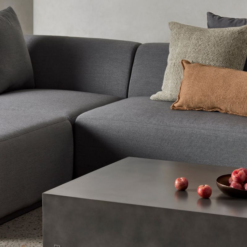 Relax C37 Modular Sofa flanelle close up with fruit