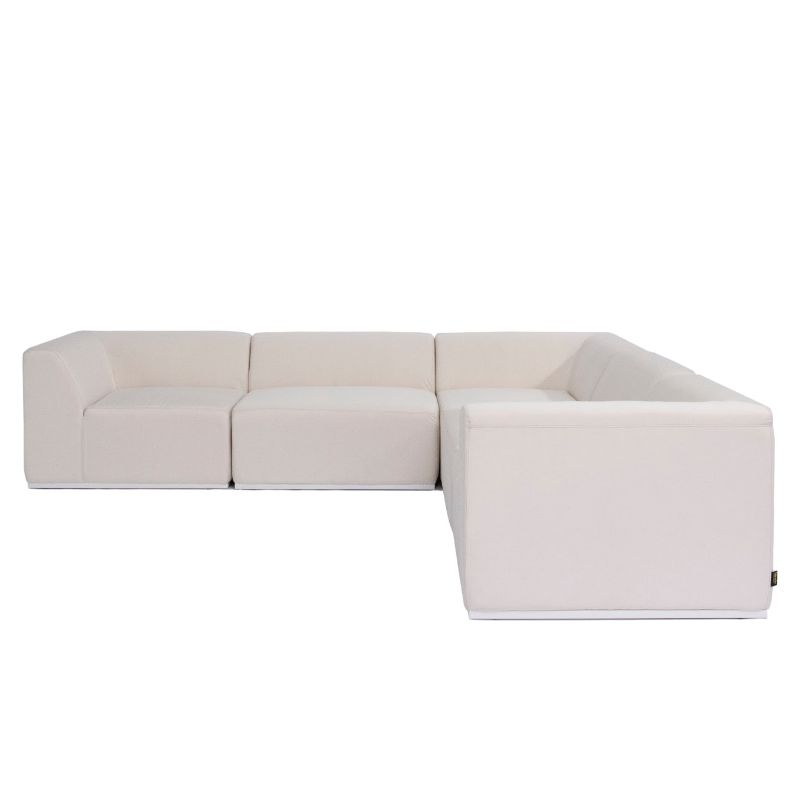 Relax Modular 5 L-Sectional Modular Sofa Canvas