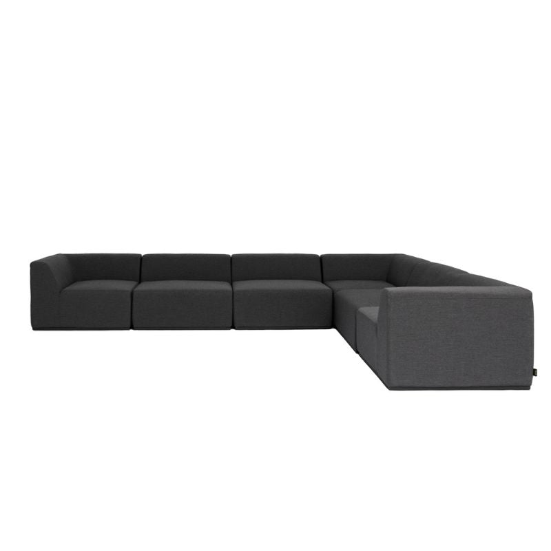 Relax Modular 6 L-Sectional Modular Sofa Sooty