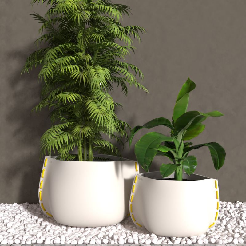 Stitch 50 Designer Pot Plant Bone With Plants