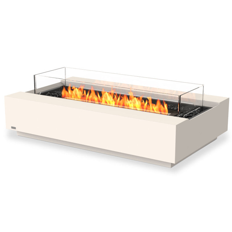 Cosmo 50 ethanol fire pit table bone black