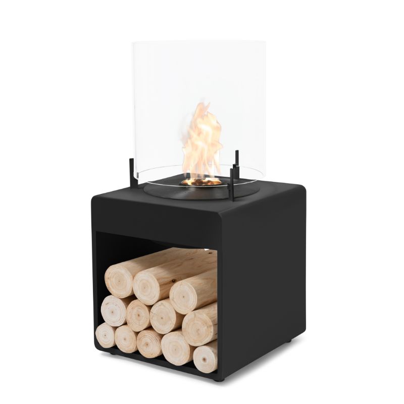 Pop 3L Low Ethanol Fireplace black with black burner