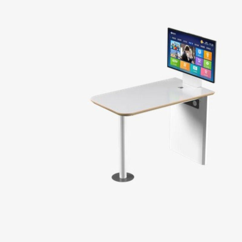 4 Person Large Silent Boothpod White Table