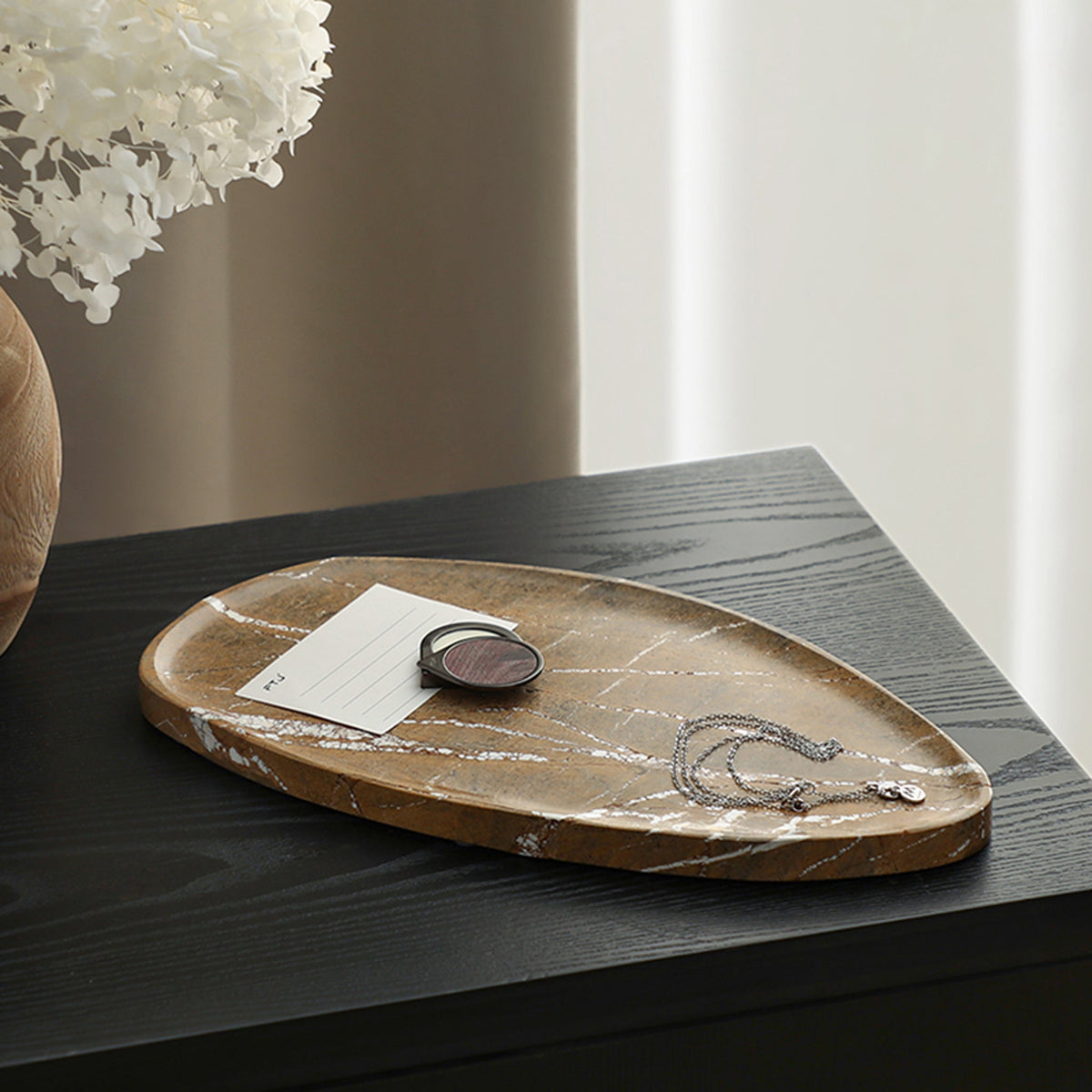 Kilnwick Leaf Shaped Marble Plate
