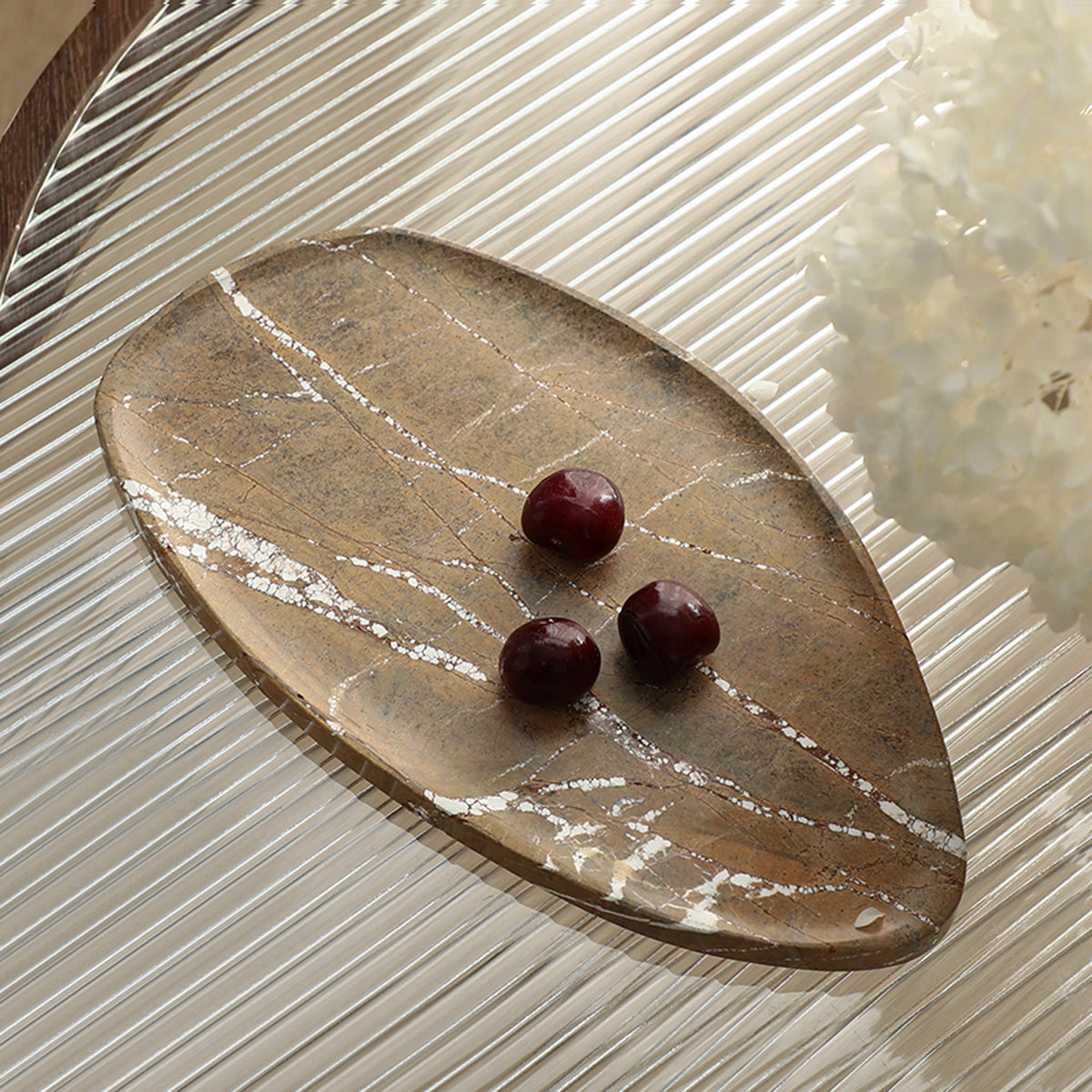 Kilnwick Leaf Shaped Marble Plate