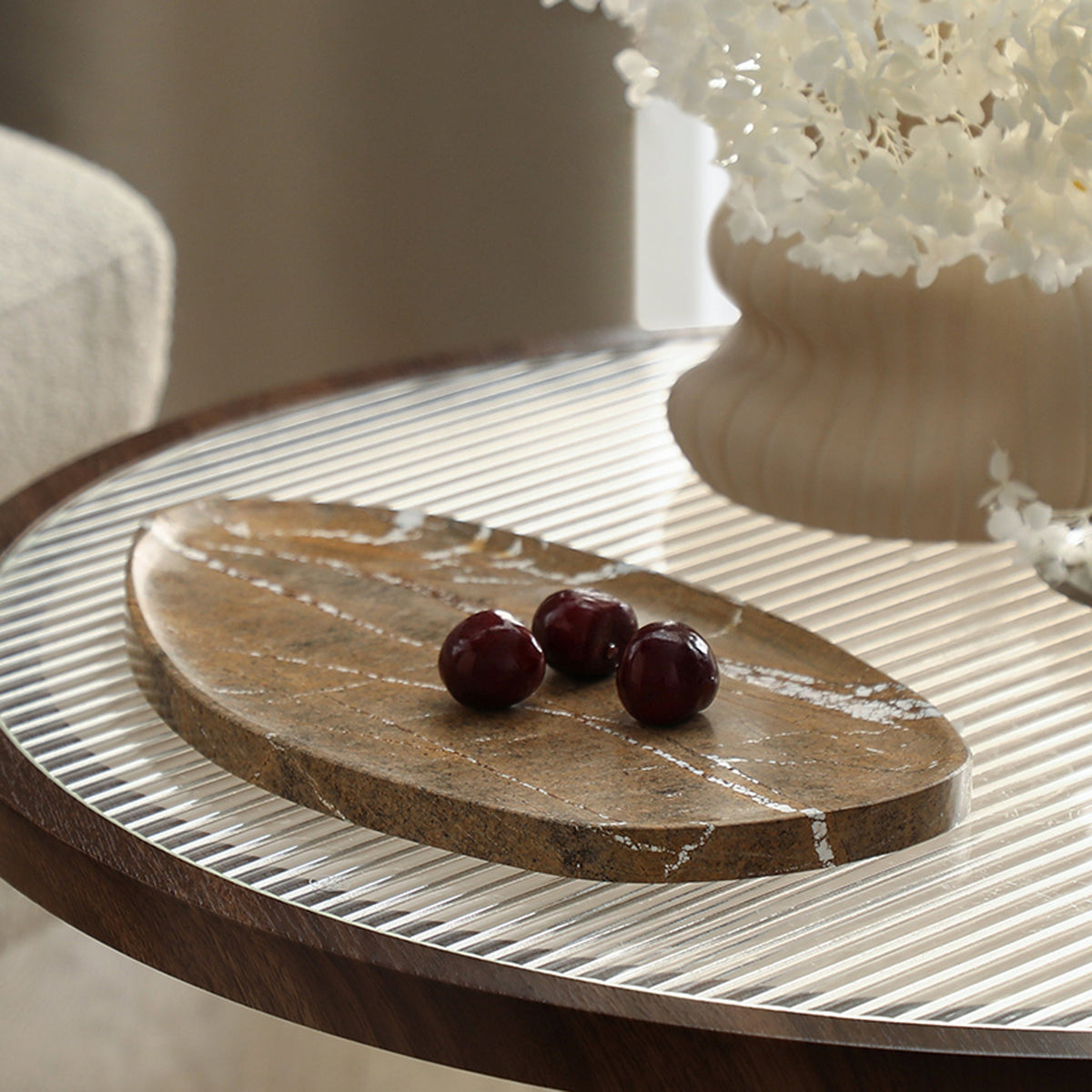 Kilnwick Leaf Shaped Marble Plate