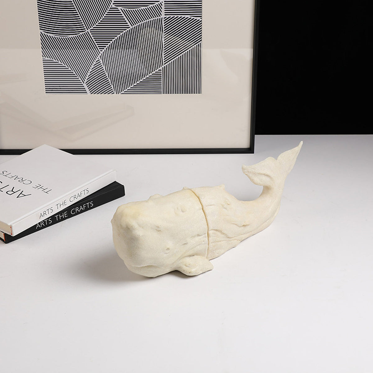 Mortham Sandstone Whale Bookend