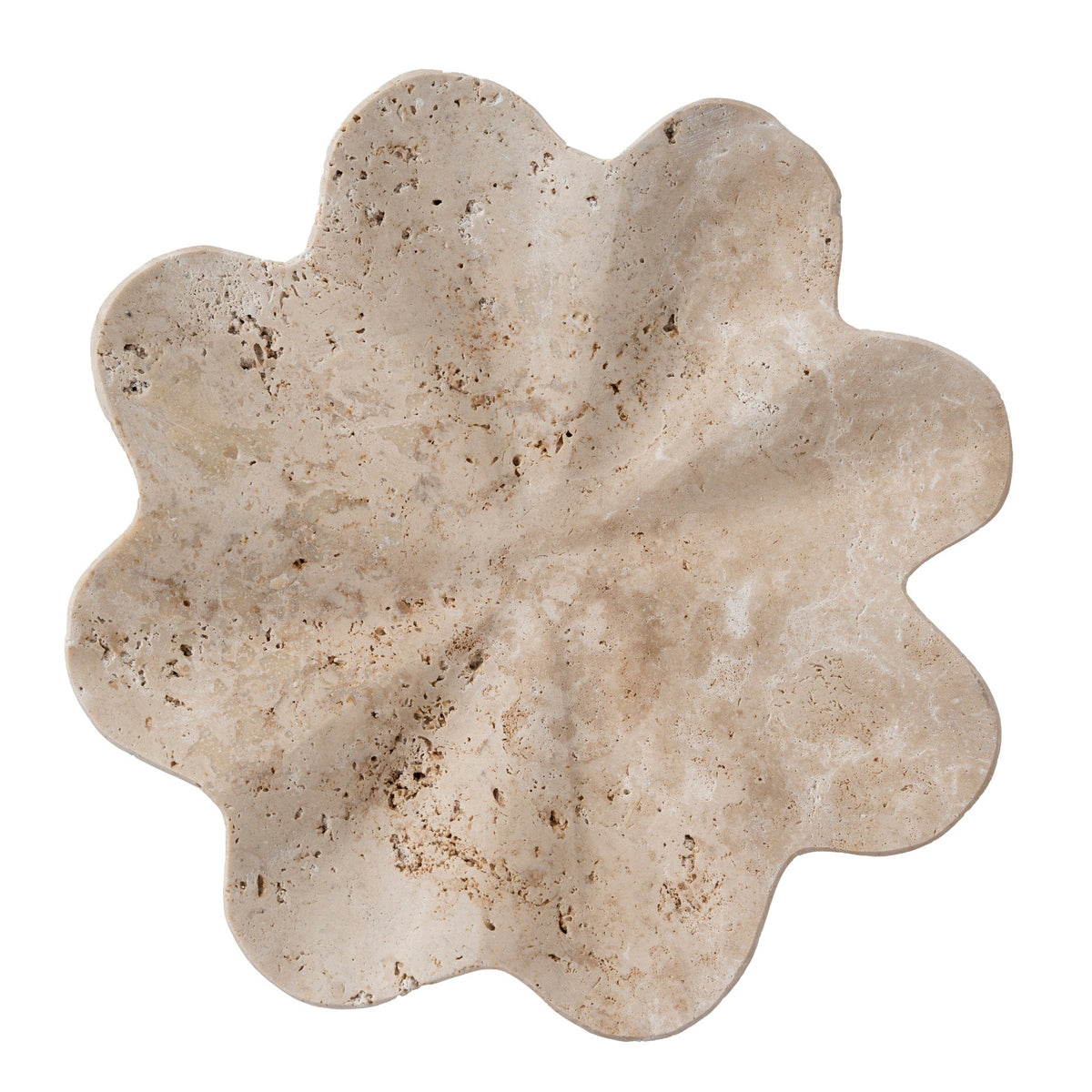 Whittle Petal Travertine Vase