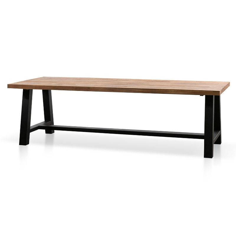 Addison 2.5M Outdoor Dining Table Black Top Base