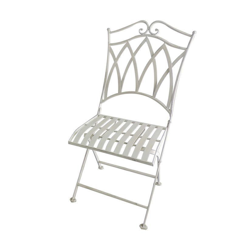 Albany 3 Piece Iron Round Garden Table Set Chair