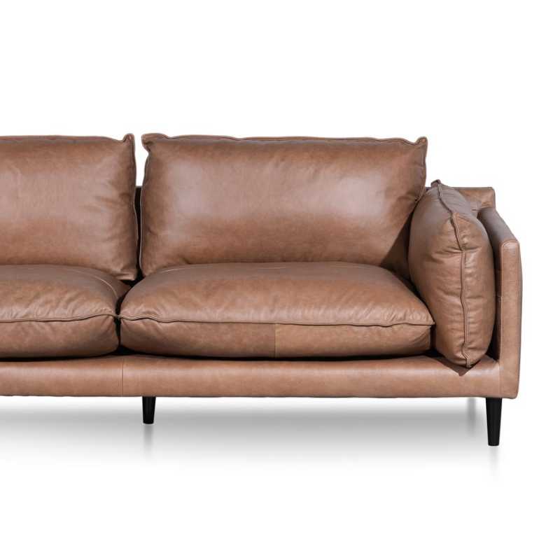 Aldermont 4 Seater Left Chaise Leather Sofa Right Side View