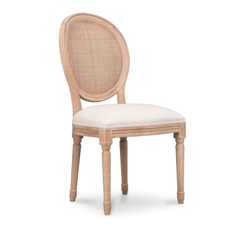 Aniston Wooden Dining Chair Beige Angle