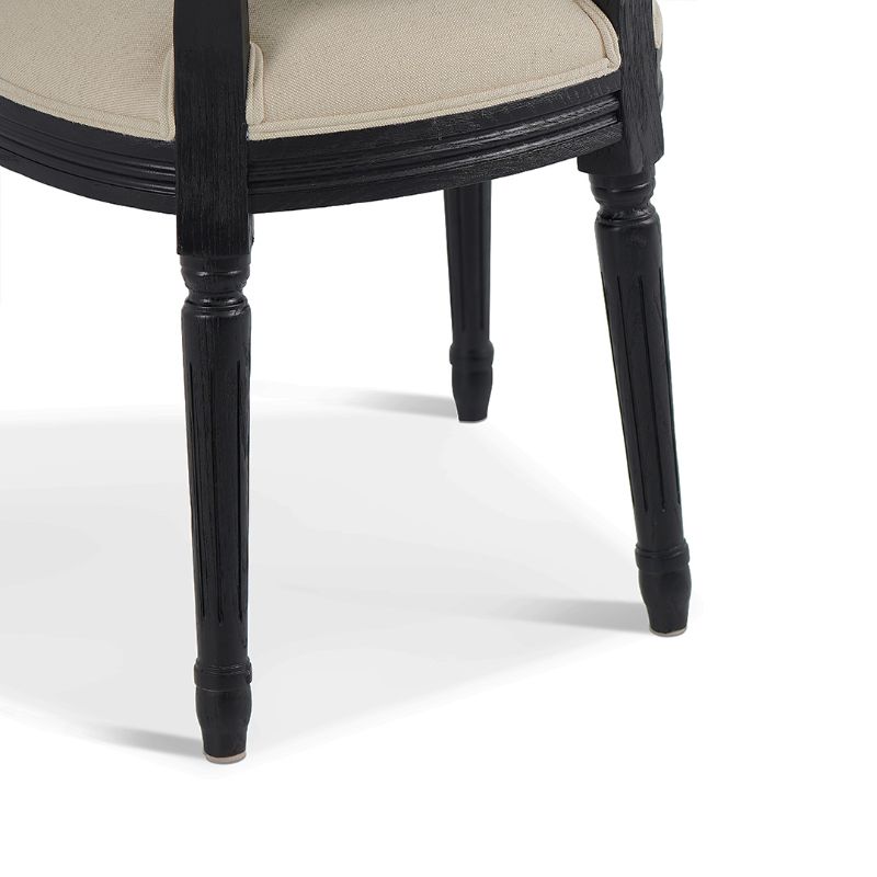 Aniston Wooden Dining Chair Light Beige And Black Legs