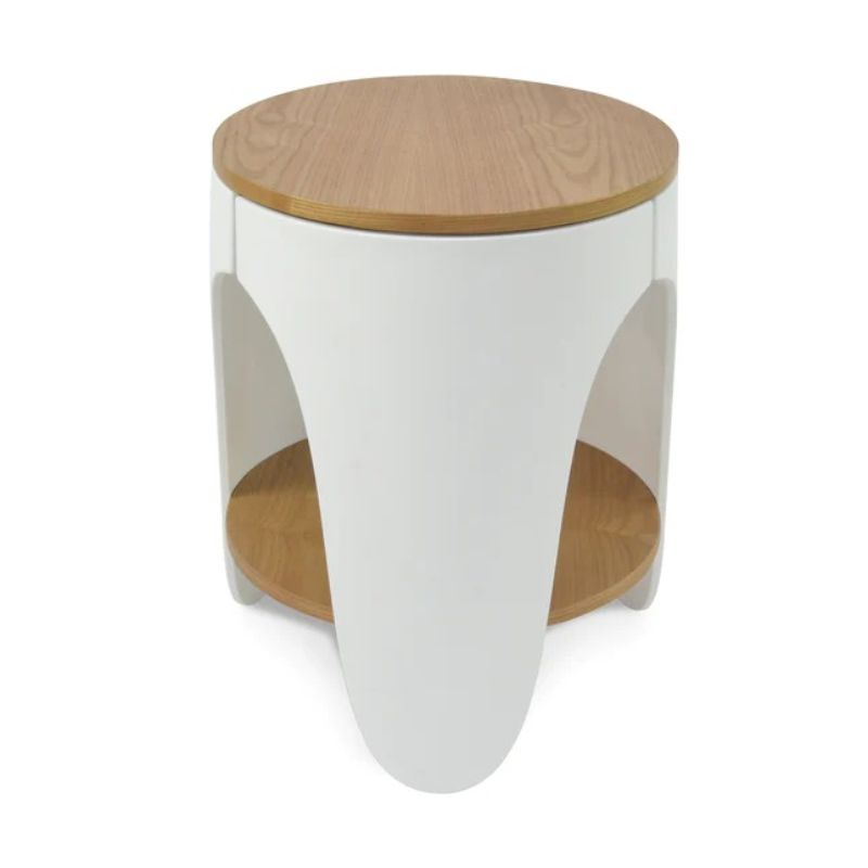 Arborview Side Table Natural White Top Angle