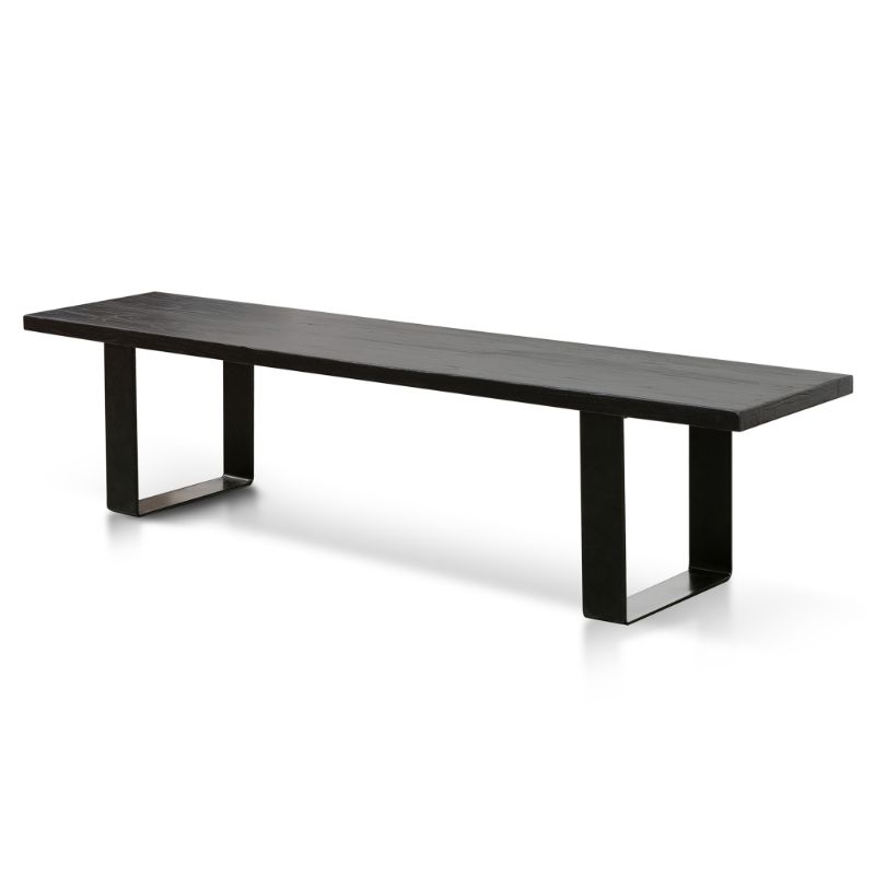 Ardmore 200CM Wooden Bench Black Right