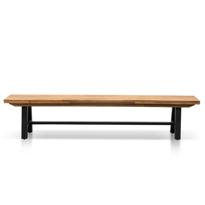 Ashton Outdoor Wooden Bench Seat Black Finish