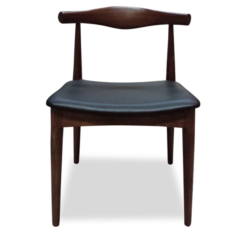 Ashville Elbow Dining Chair Dark Brown Front