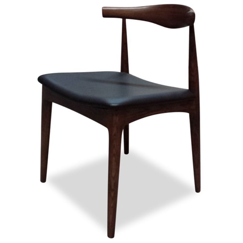 Ashville Elbow Dining Chair Dark Brown