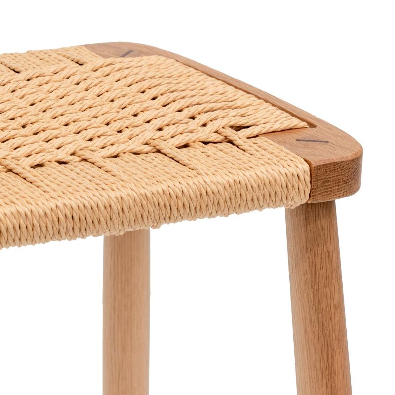 Balmoral 65CM Rattan Bar Stool Natural Rope Seat