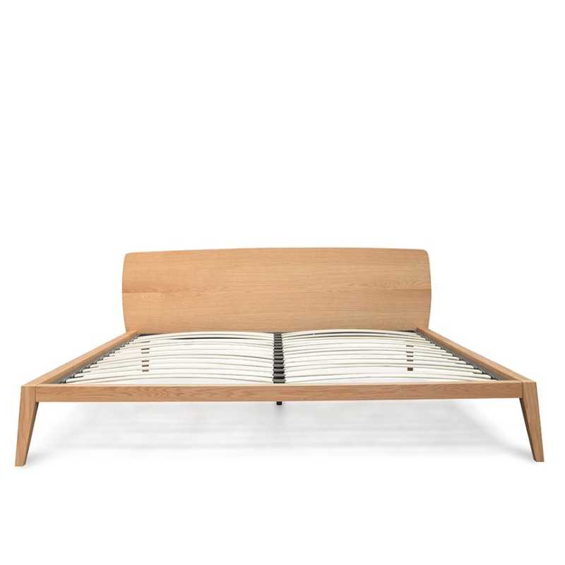 Bayswater King Sized Bed Frame Natural Oak Front View