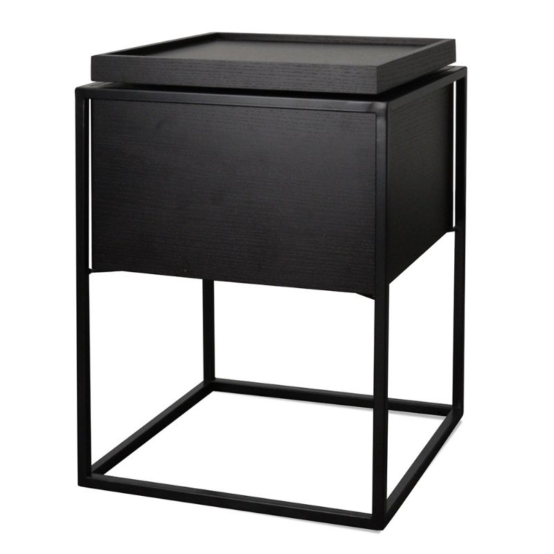 Beckett Side Table Black Angle View