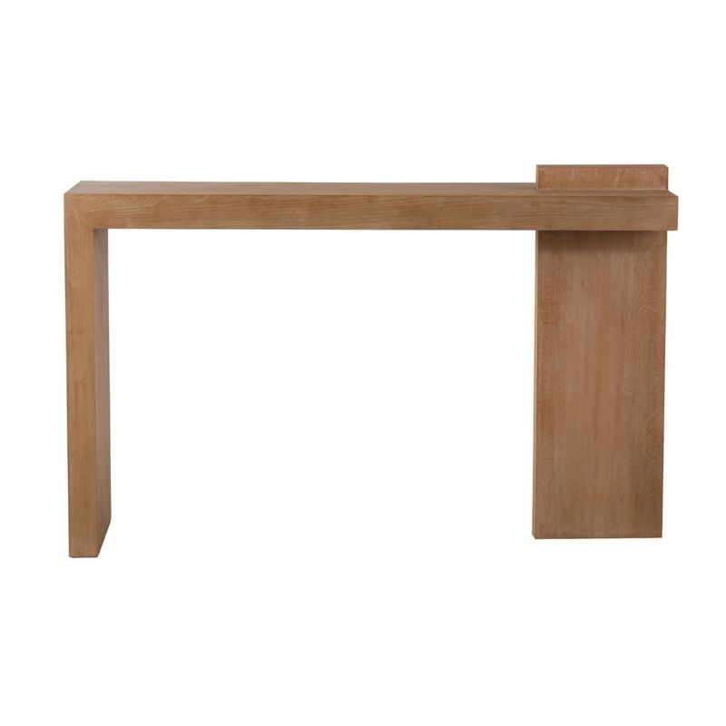 Belair 160CM Elm Console Table Natural Front Side View