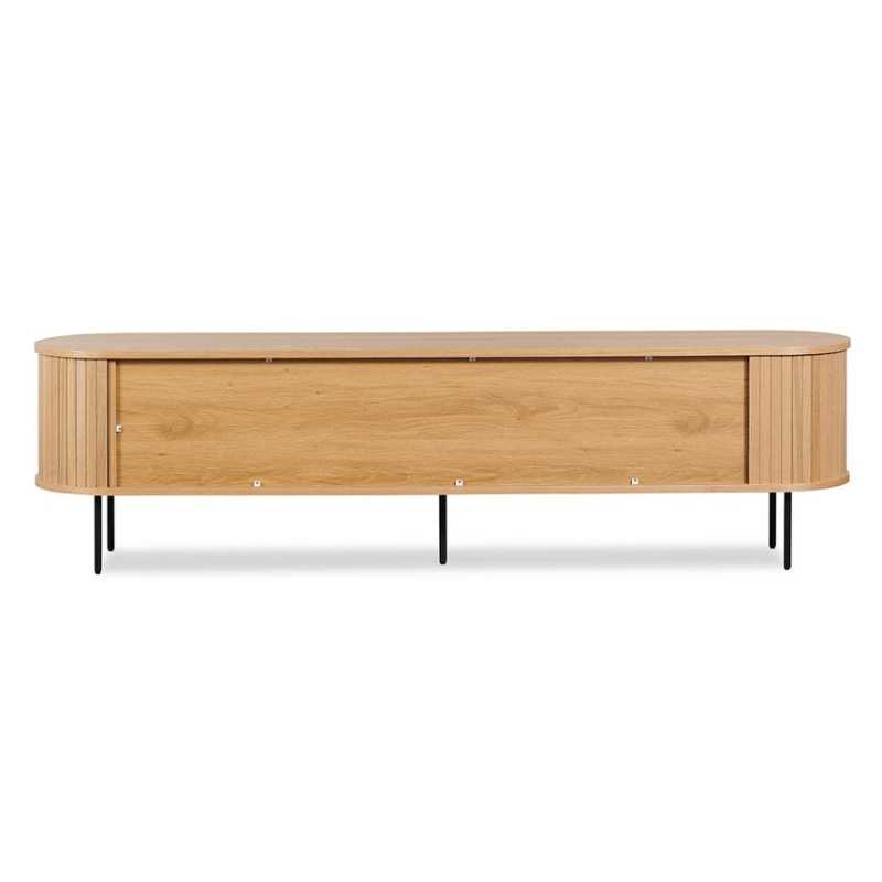 Belleview 200CM Tv Entertainment Unit Natural Back Side View