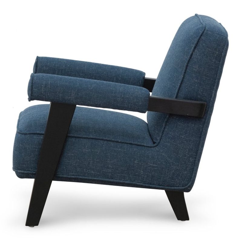 Bluebell Arm Chair Dark Blue Side View