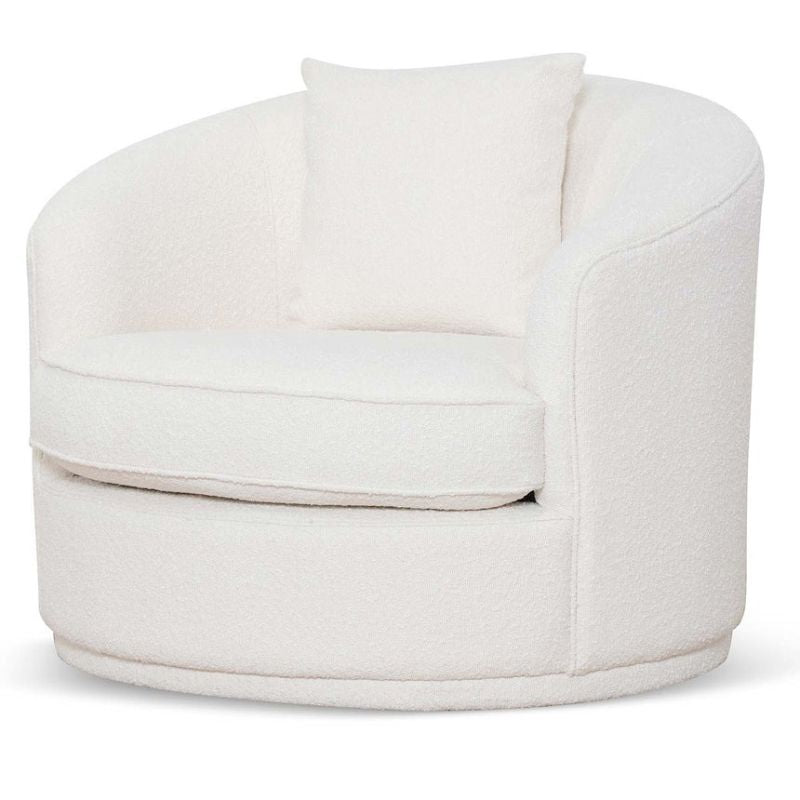 Bradwell Arm Chair Ivory White Angle