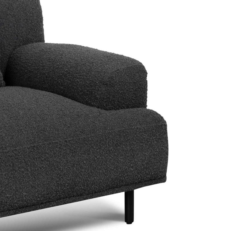 Braewood Armchair Charcoal Boucle Bottom Base