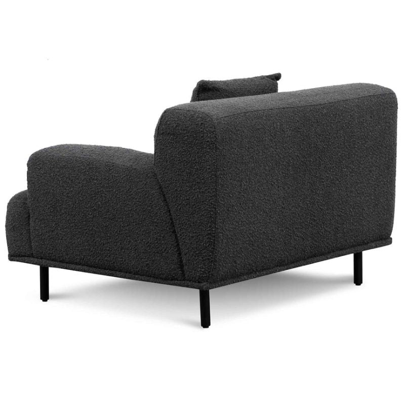 Braewood Armchair Charcoal Boucle Side