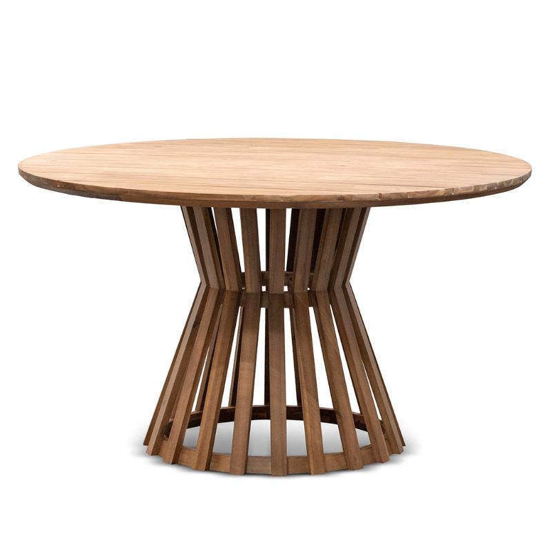 Brookfield 135M Round Outdoor Dining Table Natural Light Studio