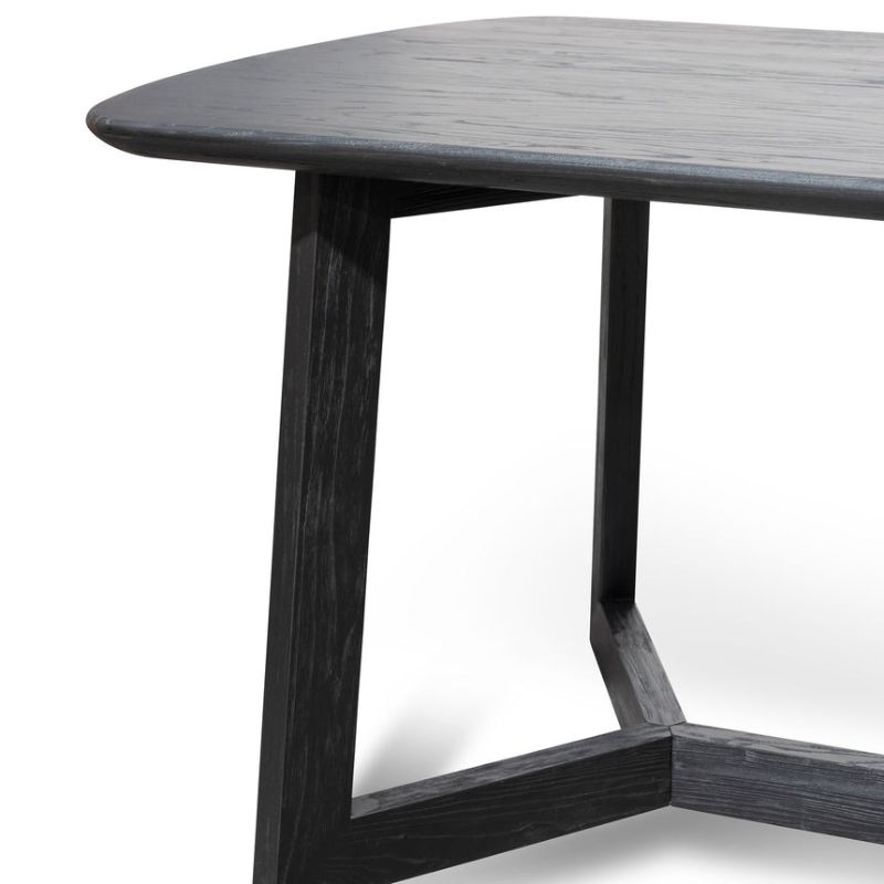 Brookshadow 220CM Dining Table Black Front Lags View