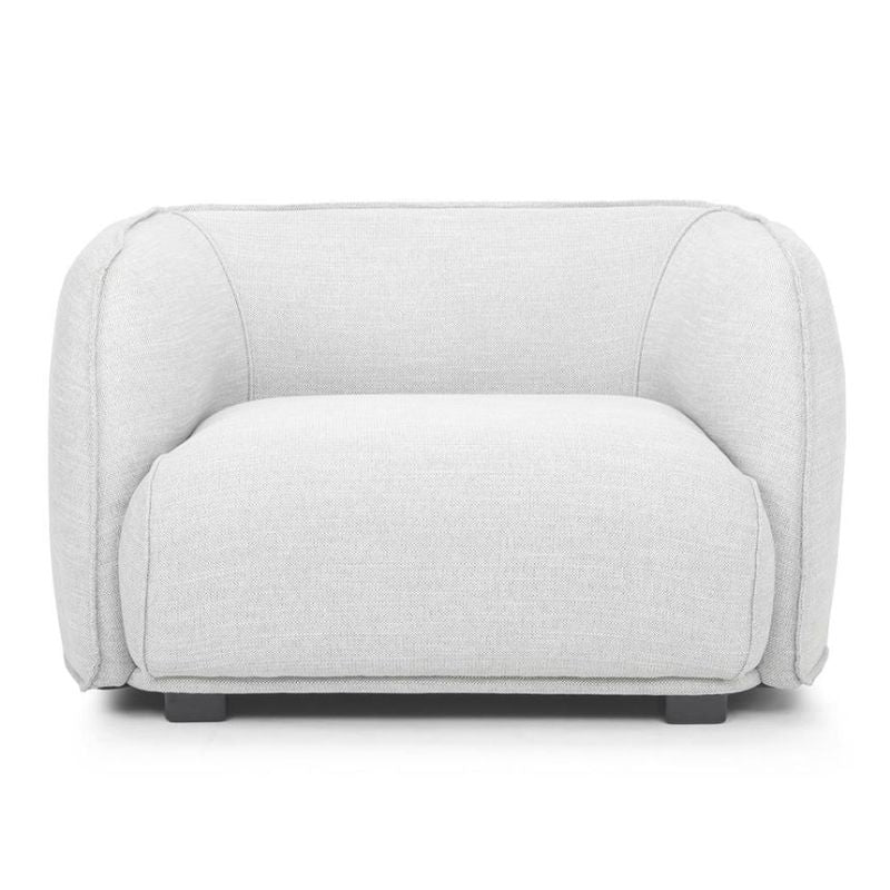 Brookstone Armchair Light Texture Grey Full View