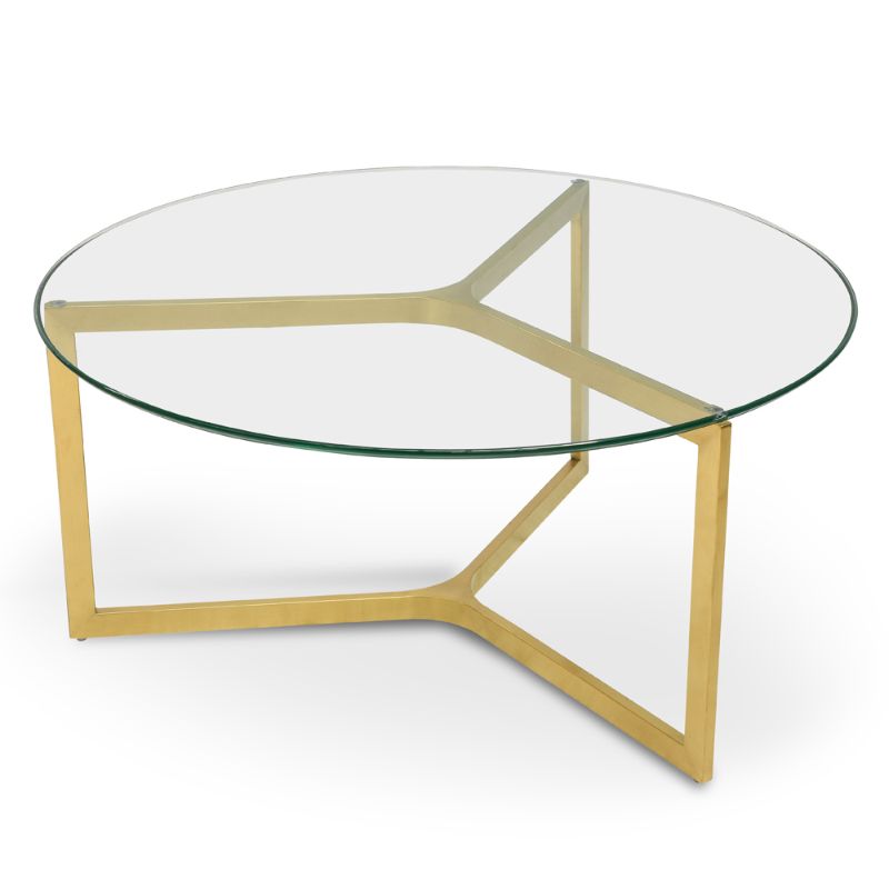Burleigh 85CM Glass Round Coffee Table