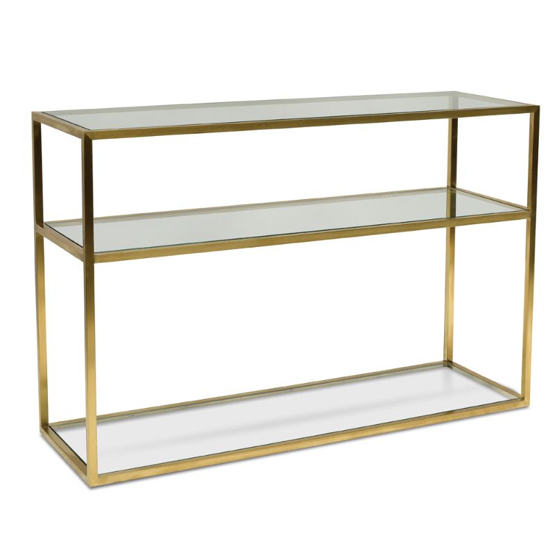Burns 120CM Grey Glass Console Table Gold