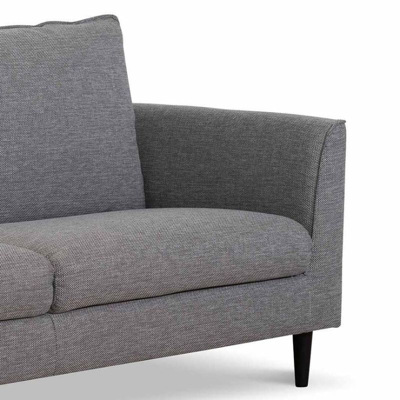 Buxton 3 Seater Fabric Sofa Grey Right Side