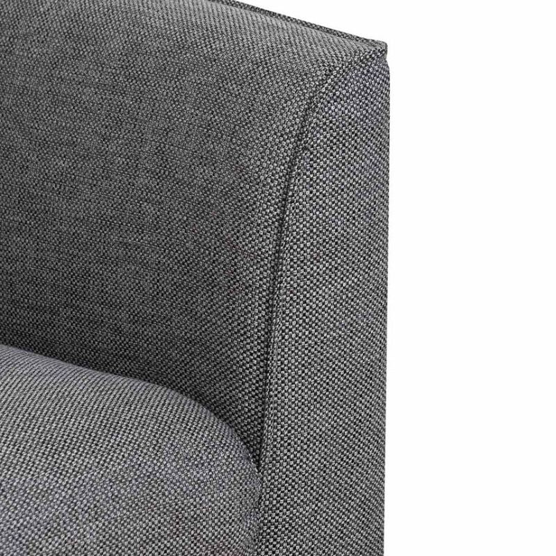 Buxton 3 Seater Fabric Sofa Grey Right