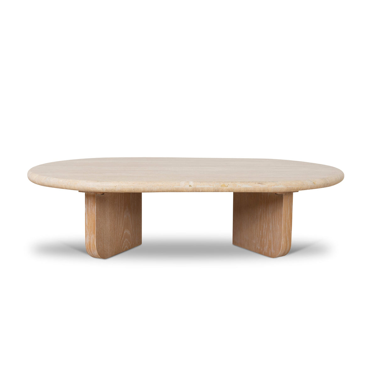 Stoneland 120cm Oval Travertine Coffee Table