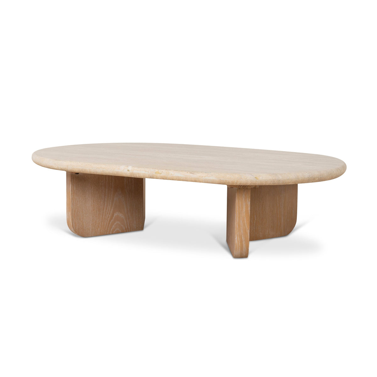 Stoneland 120cm Oval Travertine Coffee Table