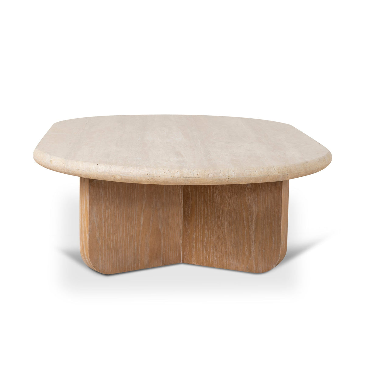Stoneland 120cm Oval Travertine Coffee Table