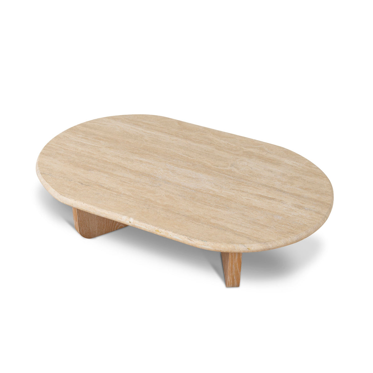 Stoneland 120cm Oval Travertine Coffee Table