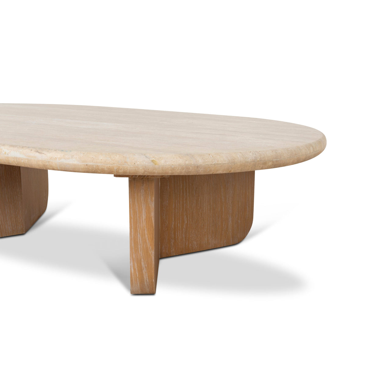 Stoneland 120cm Oval Travertine Coffee Table