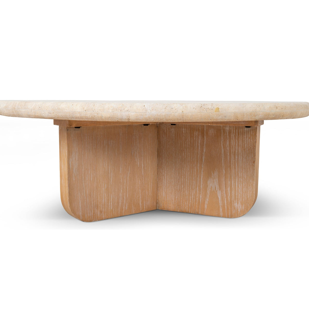 Thornvale 90cm Round Travertine Coffee Table
