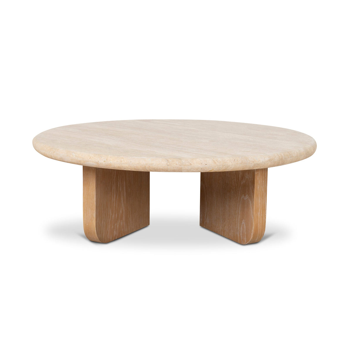 Thornvale 90cm Round Travertine Coffee Table